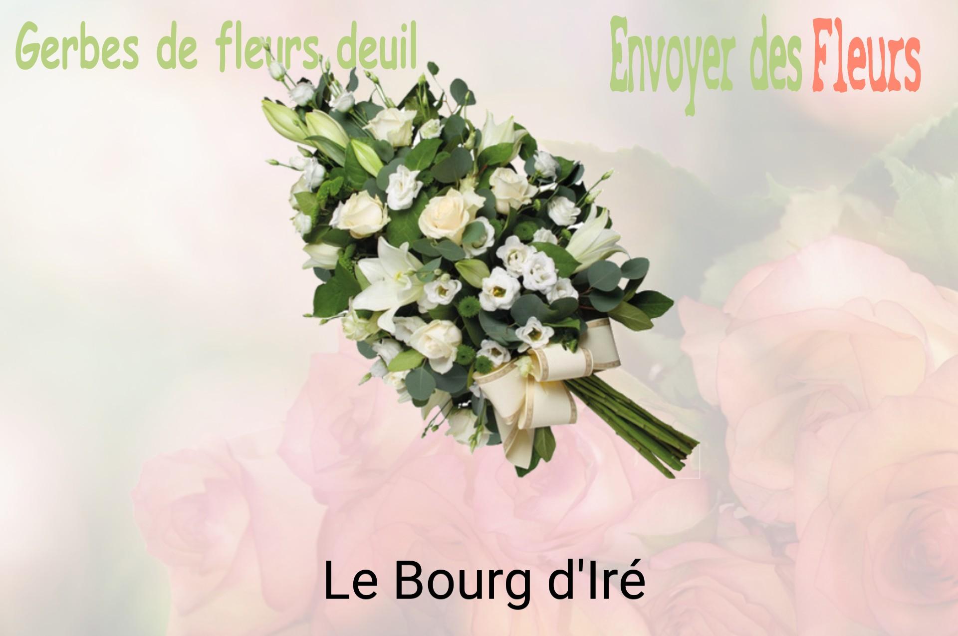 Gerbe de fleurs de deuil livrée à Le Bourg-d'Iré